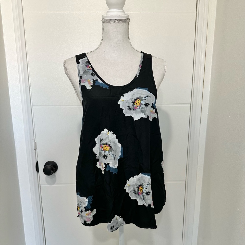 Floral print baby doll tank top